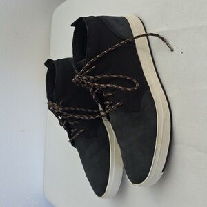 Timberland # A015 Black Chukka Mixed Media Mens 11.5 Vguc